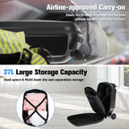 Advwin Scooter Luggage for Kids & Adults, Hardside Ride on Suitcase for Kids Ages 4-15 Multifunctional Lightweight Foldable Carry on Luggage with Wheels Ride on for Children Teenagers, Pink