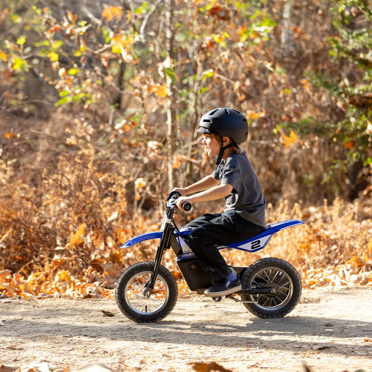 Razor Dirt Rocket MX125 Electric-Powered Dirt Bike - Black with Decal Included, for Child 5+