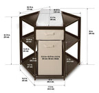 Badger Basket Diaper Corner Baby Changing Table with Hamper and Basket. Espresso