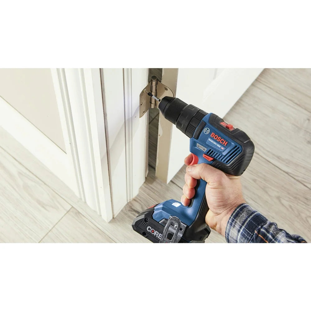 Restored Premium Bosch GXL18V-497B23-RT 18V Brushless Lithium-Ion Cordless 4-Tool Combo Kit with (1) 4 Ah and (1) 2 Ah Batteries (Refurbished)
