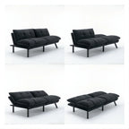 PAPROOS Convertible Sofa Bed, Folding Futon Sofa Bed, Upholstered Sofa Bed Couch, Loveseat Sleeper Sofa for Small Space, Apartment, Living Room, Cream