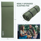 Elegear Self Inflating Sleeping Pad, 3.1" Ultra-Thick Memory Foam Camping Pad with Pillow Fast Inflating in 20s Insulated Camping Mattress Pad 4-Season Camp Sleeping Mat for Camping/Car/Tent