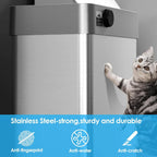 LAZY BUDDY 60 Liter / 16 Gallon Stainless Steel Motion Sensor Trash Can for Kitchen, Bathroom, Rectangular