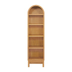 Better Homes & Gardens Juliet Narrow Arch Bookcase, Rich Black and Light Honey