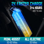 Funcid Electric Bike, 26" 4.0 Fat Tire Electric Bike for Adults 500W Adult Electric Bicycles Electric Mountain Bike w/ 48V 10.4Ah Battery and Lockable Suspension Fork Ebike for Mountain Beach Snow