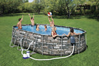 Coleman 20' Power Steel Comfort Jet Oval 48" Deep Metal Frame Above Ground Pool