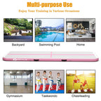 Goplus 10FT Air Track Inflatable Gymnastics Tumbling Mat w/ Pump Pink
