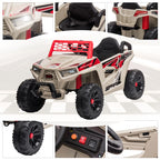 TOBBI 12V Kids Electric off-Road UTV Truck Car Battery Powered Ride on Toys for Girls with LED Headlights, Music, Horn