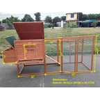 Chicken Coop Large 95" Deluxe Solid wood Hen Chicken Cage House Coop Huge with Run nesting box