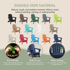 Westintrends Outdoor Folding HDPE Adirondack Chair, Patio Seat, Weather Resistant, Dark Brown