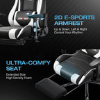 JONPONY Big and Tall 500LBS Gaming Chair, Ergonomic Design, Gamer Chair PU Leather with Footrest and Lumbar Support, High Back Office Chair Support 8 Hours Long Sitting,Red Computer Chair,Red