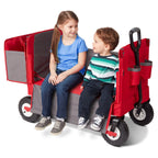 Radio Flyer, 3-in-1 All-Terrain EZ Fold Wagon with Canopy, Red and Gray, Air Tires