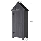 iTopRoad 70in Outdoor Storage Shed for Garden Tools, Wooden Patio Shed Lockers