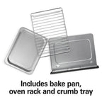 Hamilton Beach 2-in-1 Countertop Toaster Oven & Long Slot 2 Slice Toaster Combo, Stainless Steel