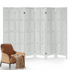 Aletheiawu 4 Panel Room Divider Wall and Folding Privacy Screens��No Installation Required��White