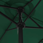 vidaXL Garden Parasol Blue Polyester fabric, Aluminum pole and ribs Large