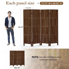 Aletheiawu 4 Panel Room Divider Wall and Folding Privacy Screens��No Installation Required��White