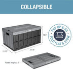 CleverMade 3 Pack Stackable Collapsible Storage Bin with Lids - 16 Gal Ocean