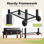 Extra Large Charcoal BBQ Grill with 794 sq. in. Cooking Area, Dual Lifting Charcoal Trays & Foldable Side Tables