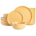 Gibson Home Zuma 18 Piece Dinnerware Set - Black