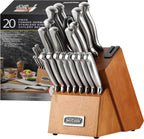McCook MC20 17pcs Kitchen Knife Set with Block Cutlery Knife Block Set Stainless Steel