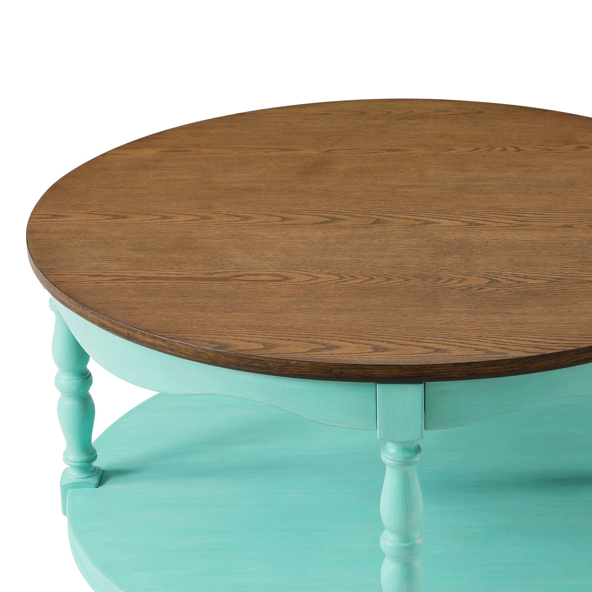 Pioneer Woman Helen Round Coffee Table, Teal