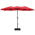 Topeakmart 13ft Patio Parasol Canopy with Crank, Tan