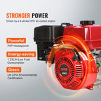 VEVOR Gasoline Engine Water Pump,3-inch, 7HP 265 GPM, 142ft Lift, 22ft Suction,4-Stroke Gas Powered Trash Water Transfer Pump Portable High Pressure with 25ft Hose for Irrigation Pool, EPA Certified