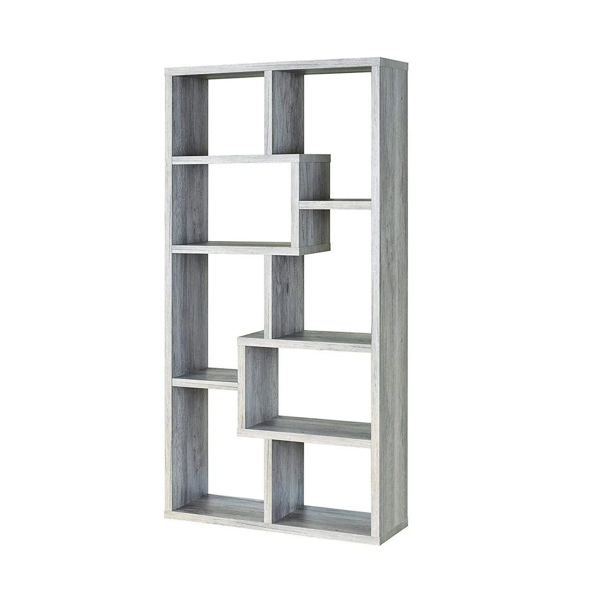 Coaster Company Interlocking 8 Shelf Wood White Bookcase for Home