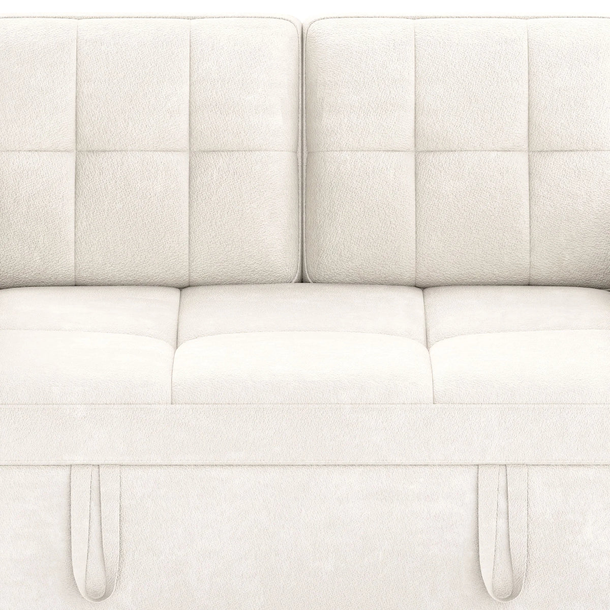 Dextrus  3-in-1 Convertible Futon Sofa Bed, Modern Sleeper Sofa with Pull-Out Bed for Small Place, Beige