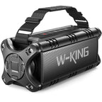 W-King 50W Bluetooth Speakers, IPX6 Waterproof, Deep Bass, 30H, TWS, Black