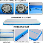 Gymnastics Mat Set 10FT Inflatable Tumbling Mat, 39*24 inch Air Roller Gymnastics Barrel and 3 Air Block with 800W Air Pump for Training Cheerleading Home Use Yoga and Water Use