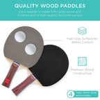 Best Choice Products 6x3ft Portable Ping Pong Table Game Set, Folding Table Tennis w/ 2 Paddles, Balls - Blue