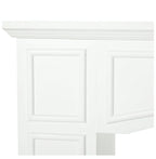 Modern Fireplace Mantel, Surround Mantels for Fireplace with Decorative Pattern Interior Width 29" White