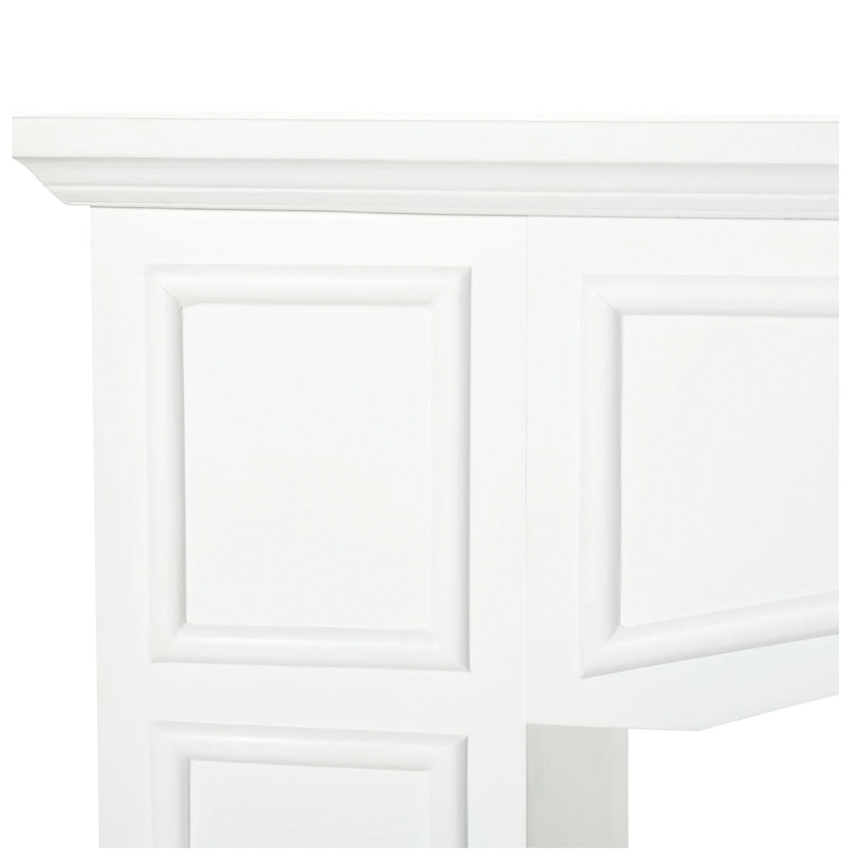 Modern Fireplace Mantel, Surround Mantels for Fireplace with Decorative Pattern Interior Width 29" White