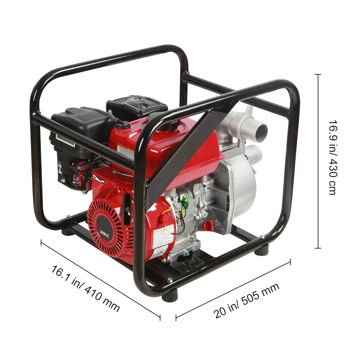 BENTISM 2" 7HP 4-Stroke Gasoline Engine Water Pump Gas Powered Water Transfer Pump