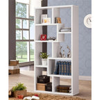 Coaster Company Interlocking 8 Shelf Wood White Bookcase for Home