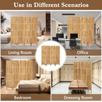 Aletheiawu 4 Panel Room Divider Wall and Folding Privacy Screens��No Installation Required��White