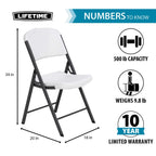 Lifetime Combo Set of (4) 8-Foot Rectangle Folding Tables & (32) Chairs, Indoor/Outdoor Use, White (80147)