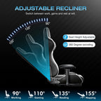 JONPONY Big and Tall 500LBS Gaming Chair, Ergonomic Design, Gamer Chair PU Leather with Footrest and Lumbar Support, High Back Office Chair Support 8 Hours Long Sitting,Red Computer Chair,Red
