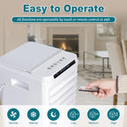 CAYNEL Evaporative Air Cooler, Portable Air Conditioners w/7H Timer for Auto-Off,1.85-Gal Tank Windowless Air Conditioner,Swamp Cooler Air Conditioner for Room Bedroom Outdoor Indoor