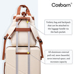 Cosbarn 5 Piece Luggage Sets ABS Hardshell Lightweight Suitcases Sets with TSA Lock Durable Spinner Wheels