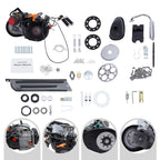 Aiqidi Full Set 100CC 4-Stroke Bicycle Engine Kit Gas Motorized Motor Bike Modified Engine Conversion Kit Chain Drive 3HP 3600Rpm