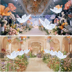 2-Pack Romantic Butterfly Floor Lamp with LED Lights, White & Gold Options, for Wedding, Party, Home Decor, Hanging Chandelier (Multiple Sizes, US Plug)