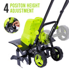 Steelite 14-Inch Corded Electric Tiller,10-Amp Electric Tiller and Cultivator for Gardening, Lightweight Rototiller