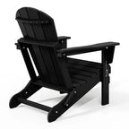 Westintrends Outdoor Folding HDPE Adirondack Chair, Patio Seat, Weather Resistant, Dark Brown