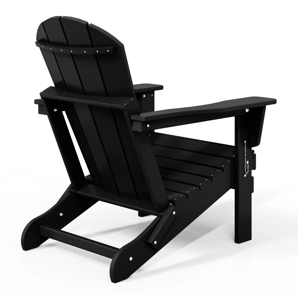 Westintrends Outdoor Folding HDPE Adirondack Chair, Patio Seat, Weather Resistant, Dark Brown