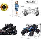 TOBBI 12V Kids Electric off-Road UTV Truck Car Battery Powered Ride on Toys for Girls with LED Headlights, Music, Horn