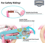 Little Daisy 12 Inch Kids Bike for 2 3 4 Years Girls with Training Wheels Princess Kids Bicycle with Basket Bike Streamers Toddler Cycle Bikes Pink