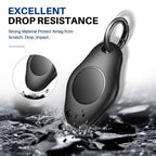 [4 Pack] AirTag Holder Keychain, IPX7 Waterproof Protective Air Tag Holder, Dropproof AirTag Keychain Cover, Full-Body Shockproof, Anti-Scratch, AirTag Case for Keys, Black